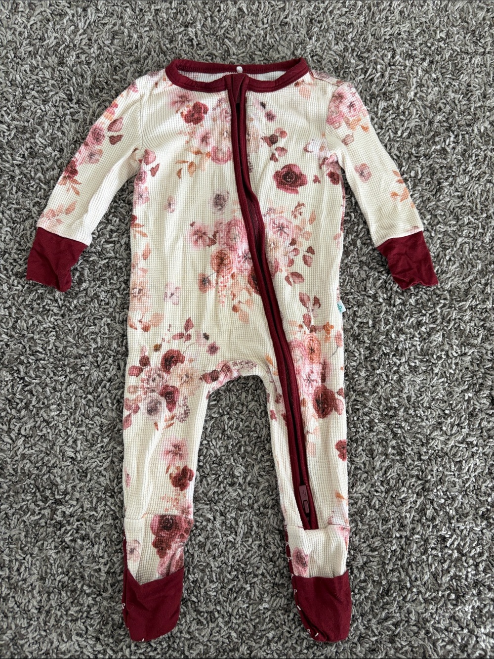 Posh Peanut Fall Floral Convertible Footie